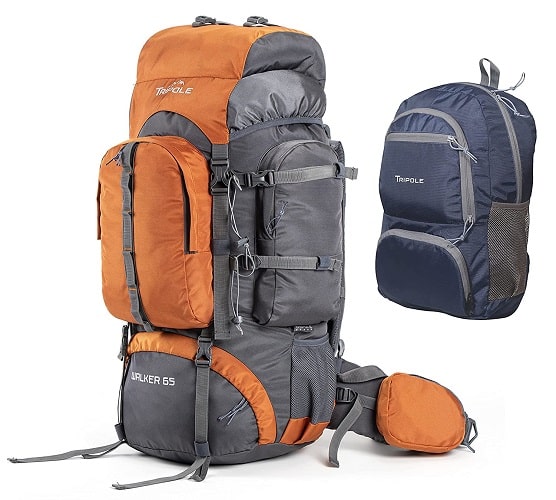 Tripole Walker 65 litres Rucksack with 20 Litre Foldable Day Pack