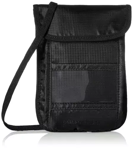 AmazonBasics RFID Blocking Travel Neck Sling Wallet