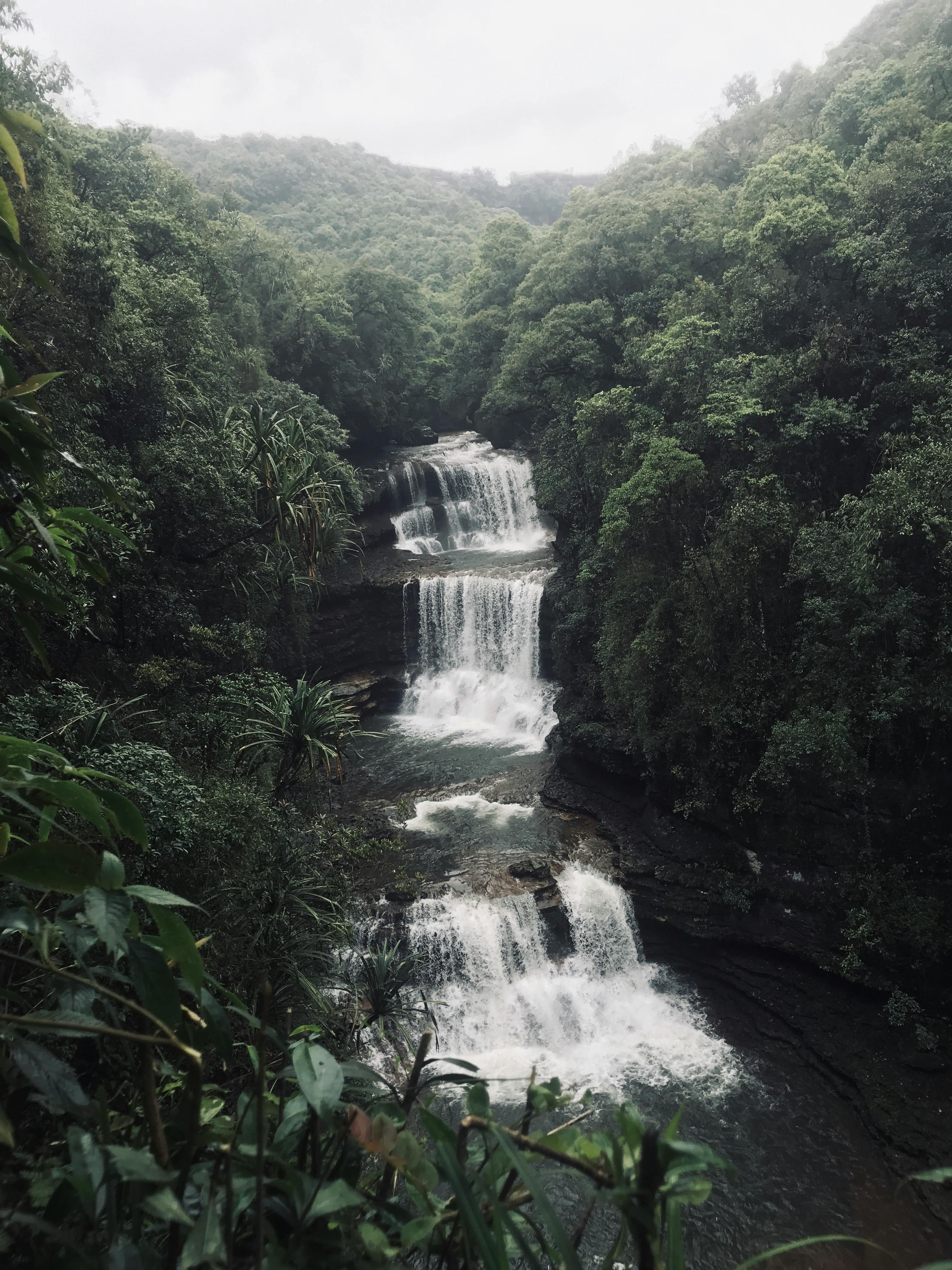 Randha Falls thundering into a deep gorge on the Pravara River near Bhandardara